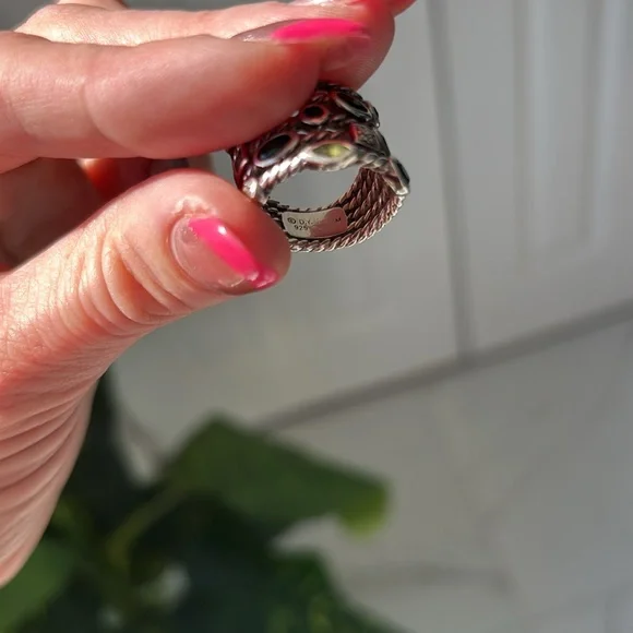 David Yurman Celebration ring in emerald size 6